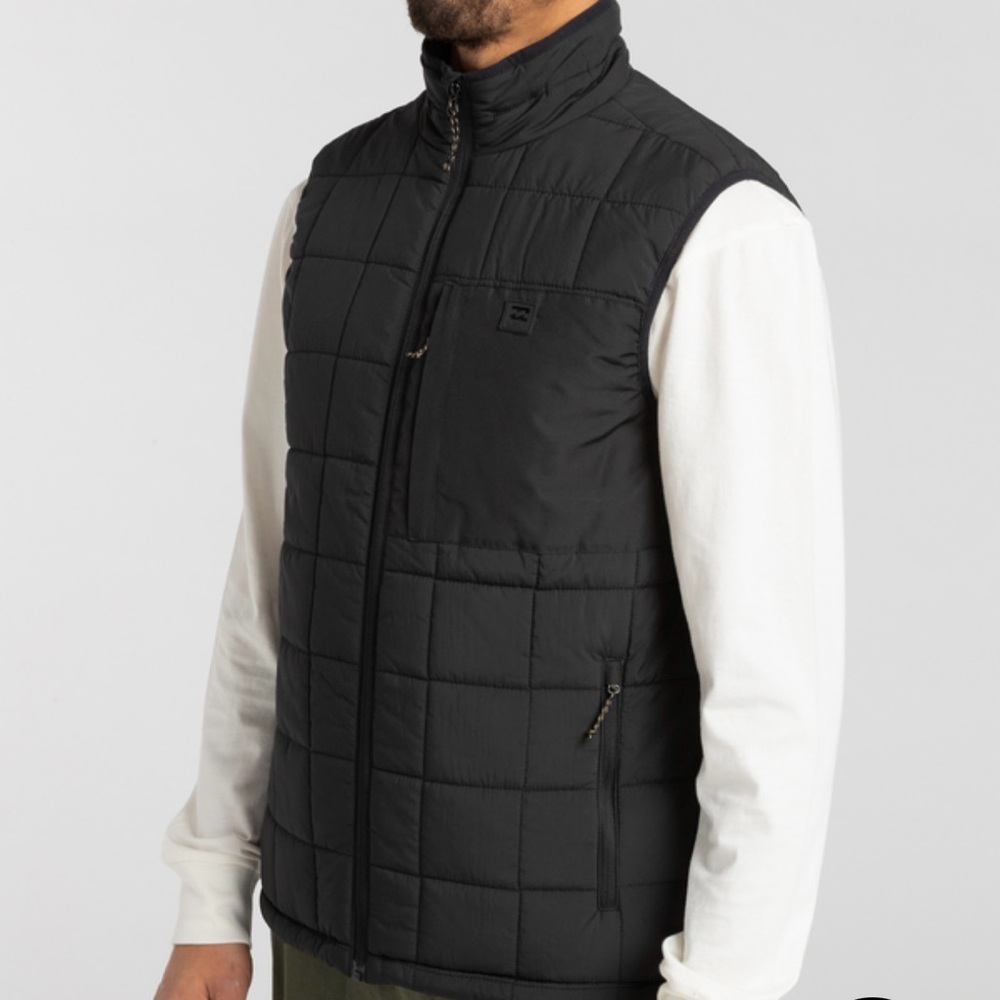 Billabong A/Div Men’s Black Journey Quilted Vest NWOT sz S - Picture 2 of 16